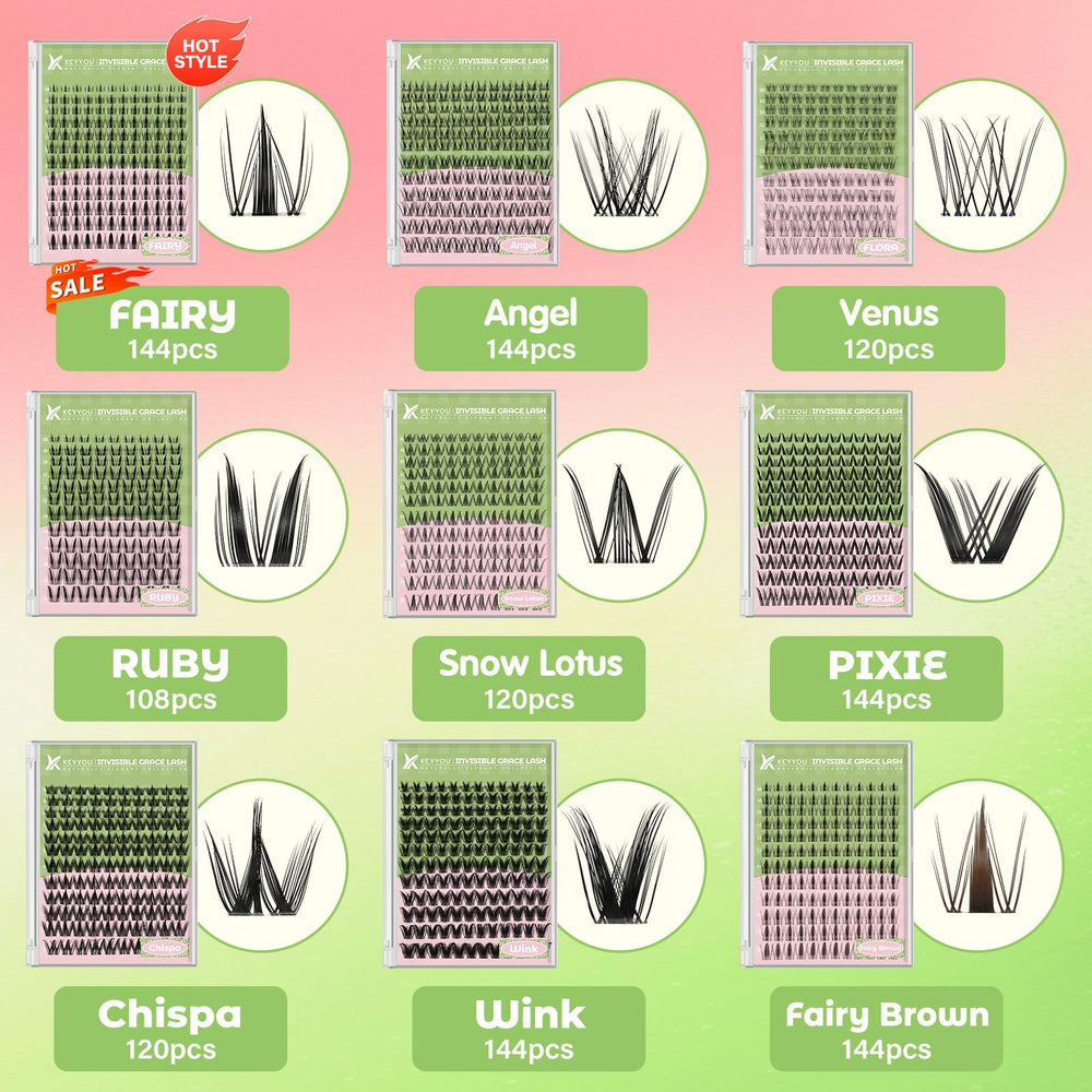 KEYYOU Venus Lash Clusters Kit long-wear up to 72 hours with proper care