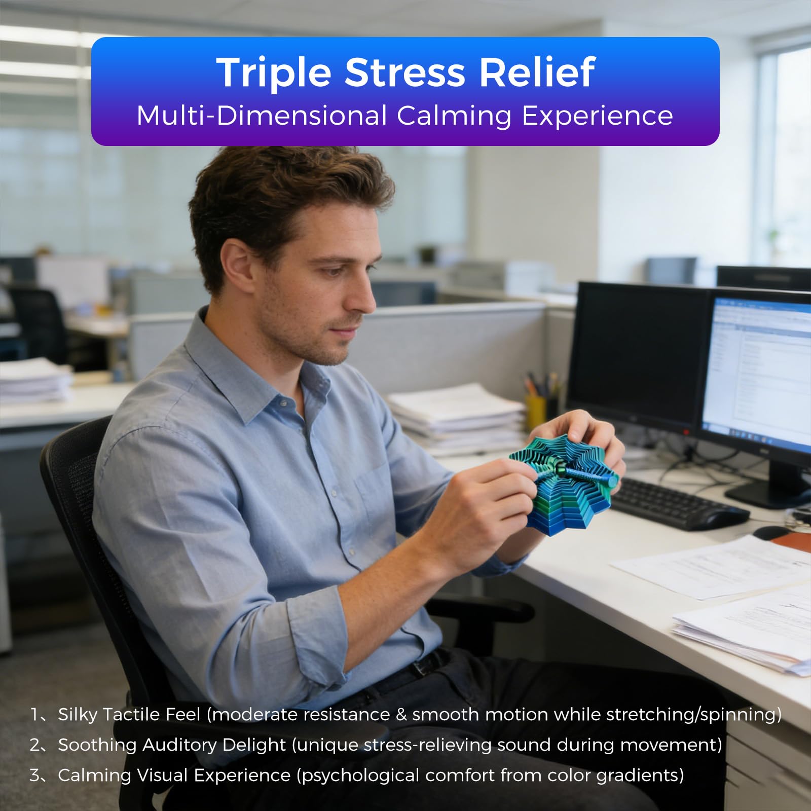 KEZPO 3D Star Fidget as desk decor that helps reduce tension