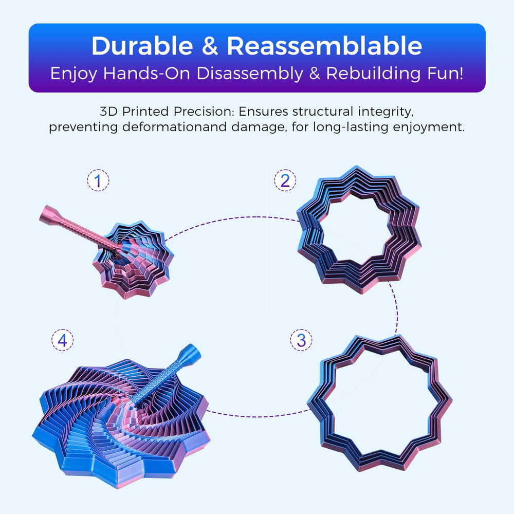 KEZPO 3D Star Fidget with detachable handle for versatile portable use