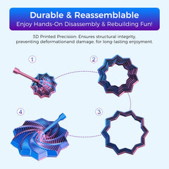 KEZPO 3D Star Fidget with detachable handle for versatile portable use