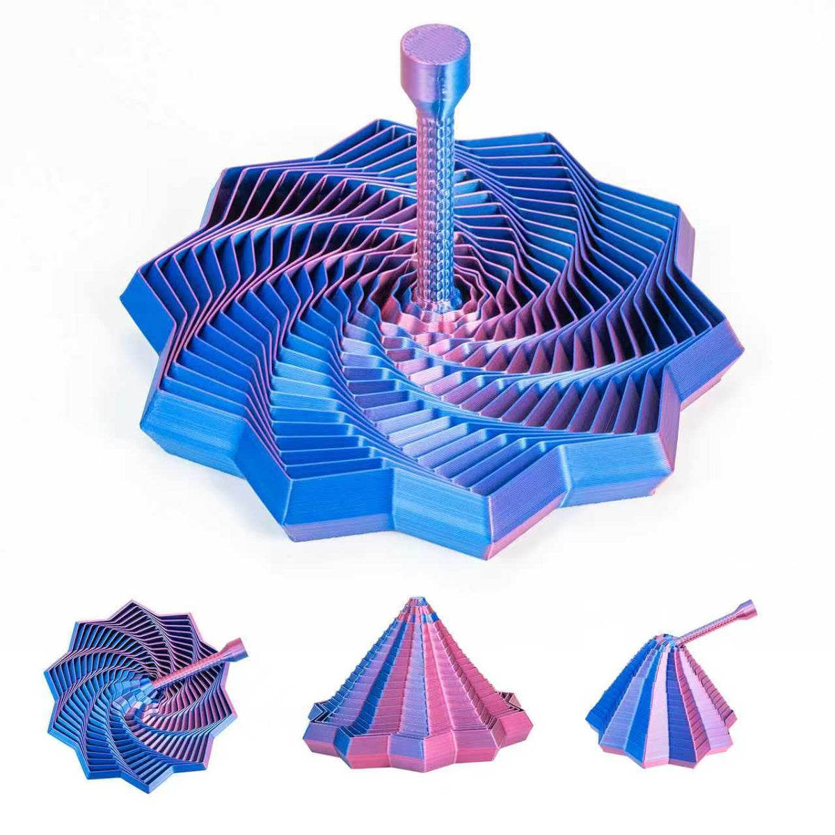 KEZPO 3D Star Fidget with red-blue gradient for calming desk stress relief