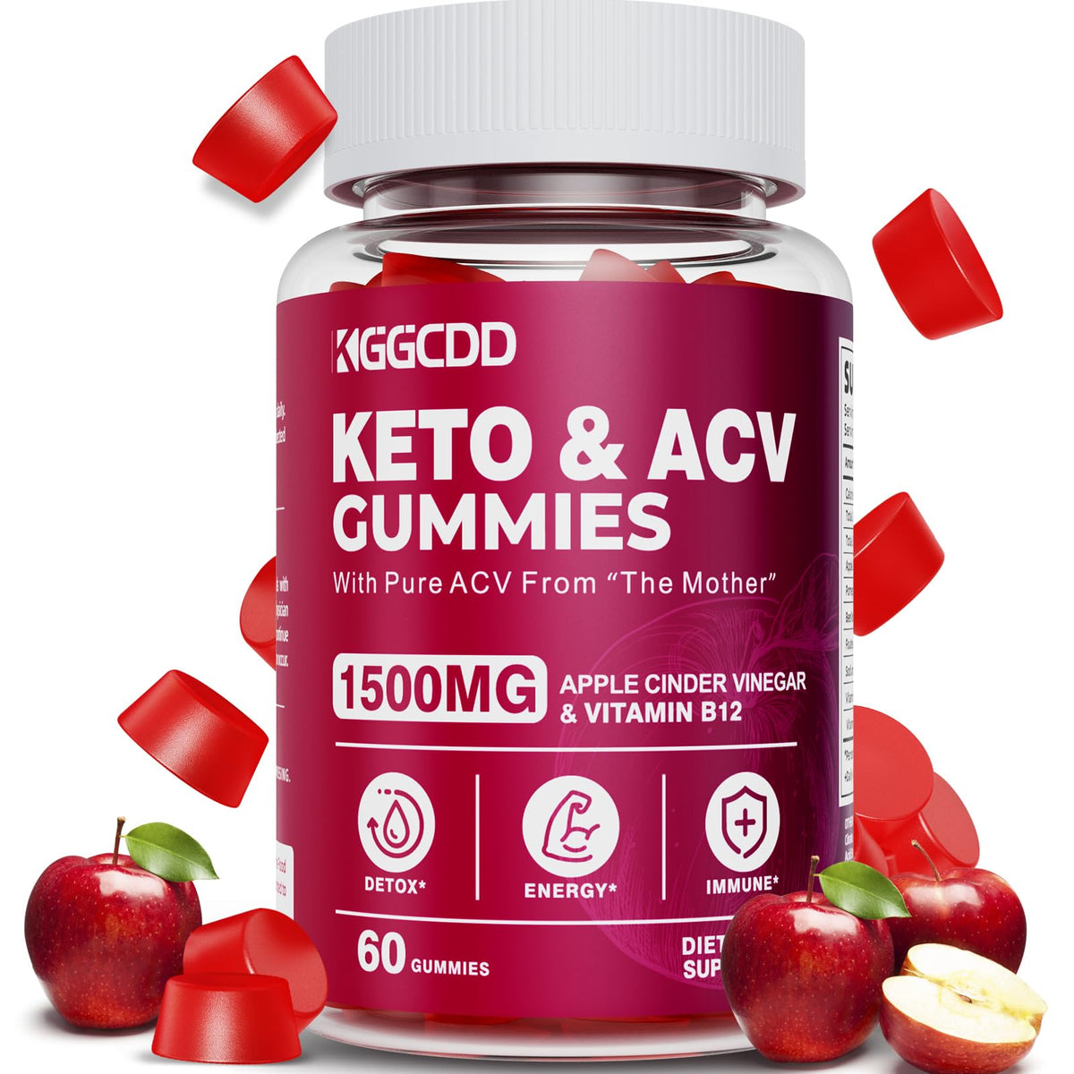 KGGCDD Keto ACV Gummies bottle for daily support