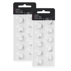 KH HAIKE Oticon 8mm double-vent bass dome pack 1 shown for stable daily wear