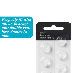 KH HAIKE dome mounted on a behind-the-ear Oticon hearing aid.