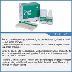KI measuring spoon and spatula for precise mixing and reliable temporary fillings