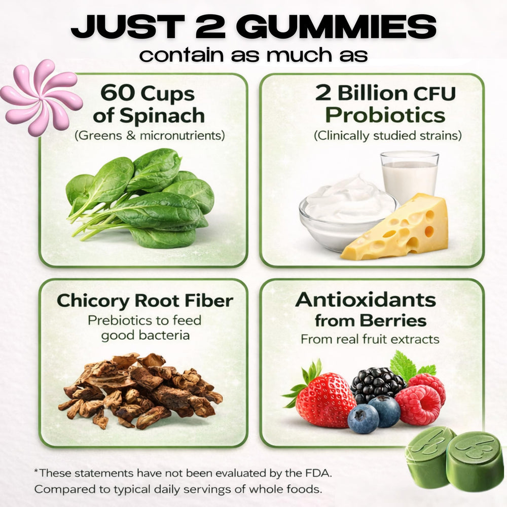 Daily-use packaging of Kiala Super Greens designed for easy routines.