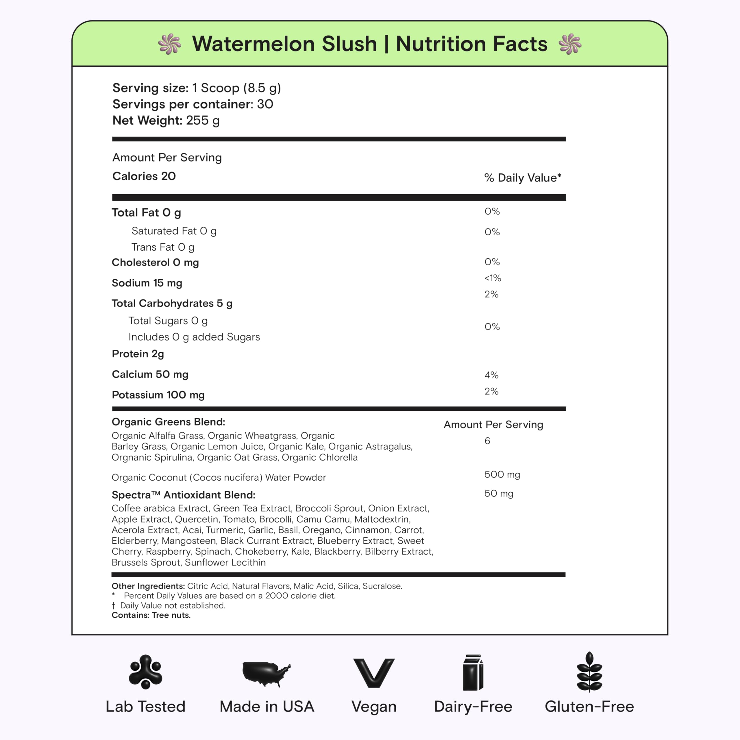 Seven flavor labels including Watermelon Slush for variety