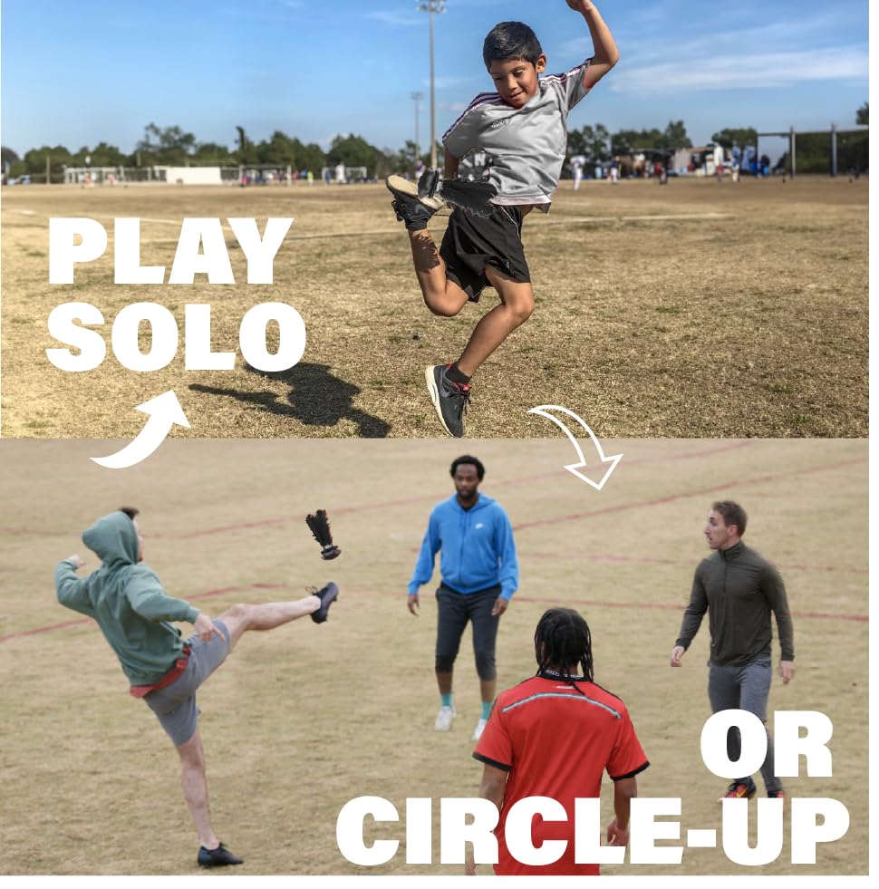 Kickit tailgate session demonstrates quick footwork for social play.