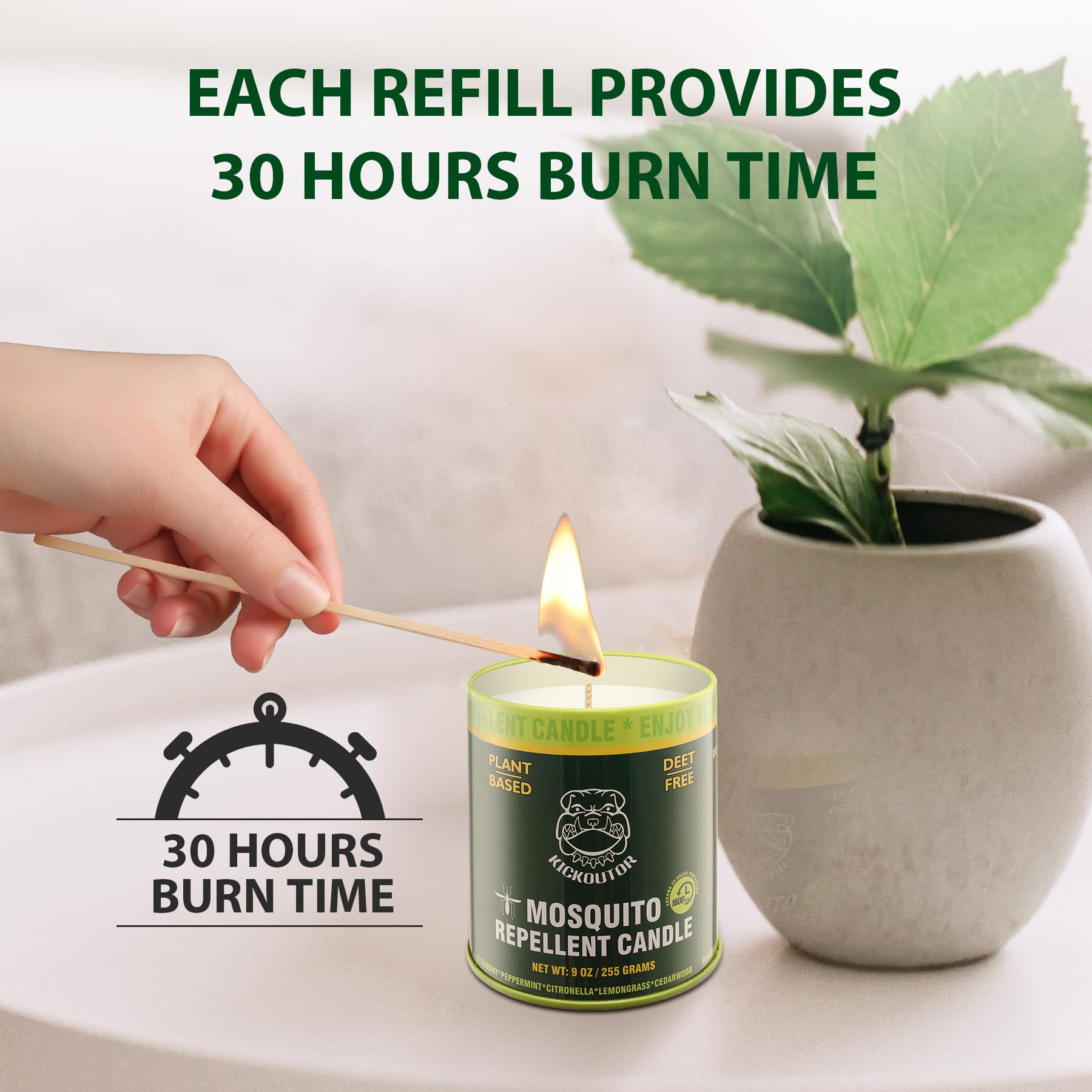 KICKOUTOR tin-lid candle designed for portable storage and travel.