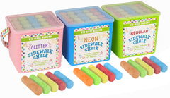 Kid Made Modern neon sidewalk chalk pack—bright colors for outdoor art.