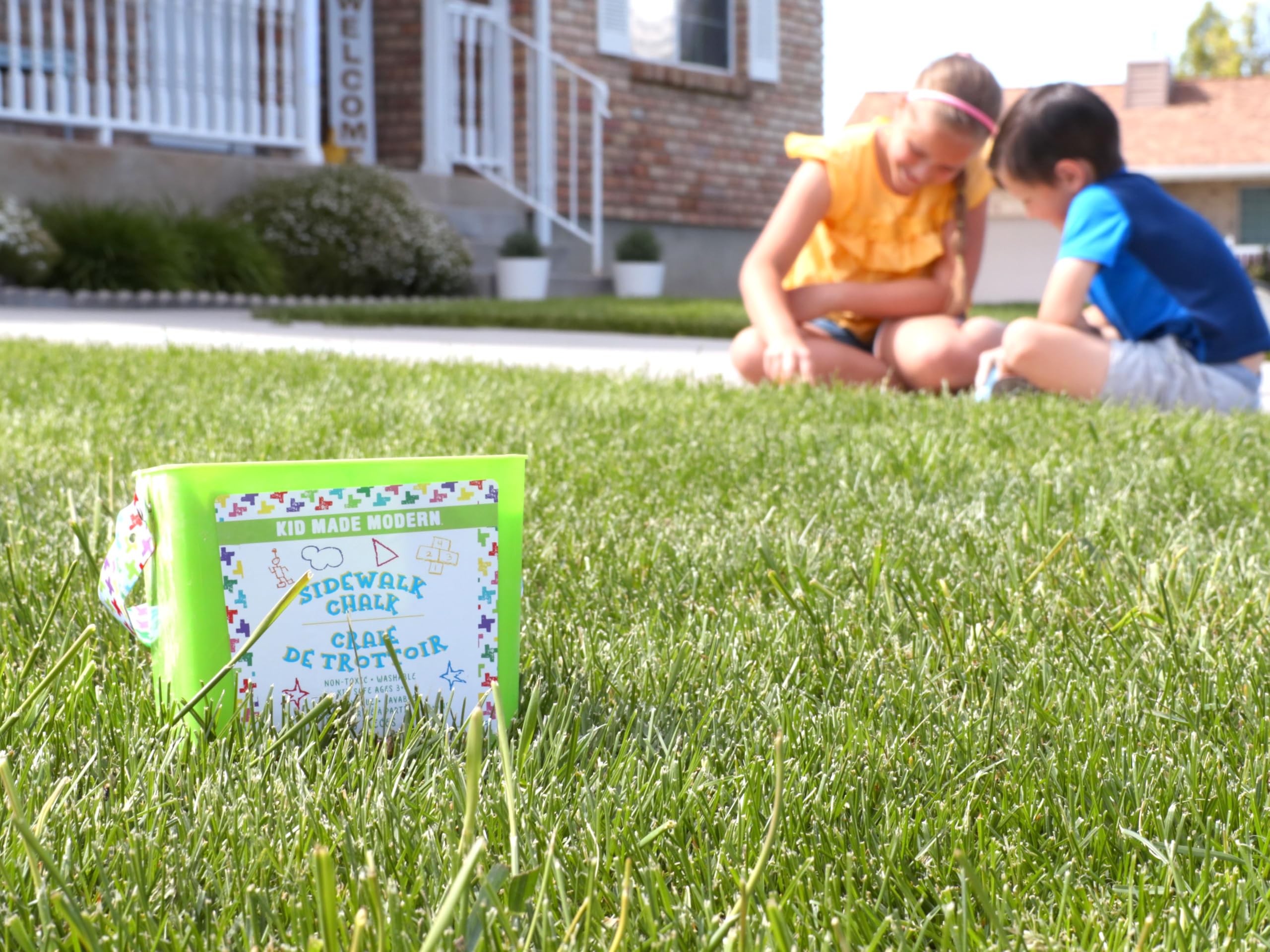 Kid Made Modern washable chalk—you can clean walls, sidewalks, and driveways with minimal effort.