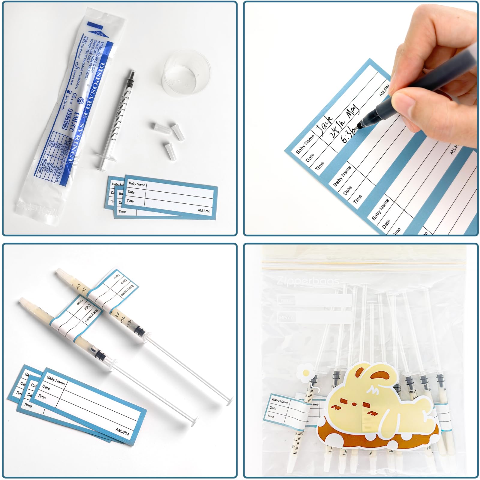 Kid2Kit labels help trace samples quickly and clearly.