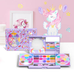 KIDCHEER makeup kit brushes enabling precise application in creative play.