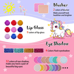 KIDCHEER makeup kit lip glosses offering shiny accents for pretend beauty moments.