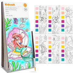 Kidcraft Mermaid Paint with Water book cover for mess-free coloring on the go.