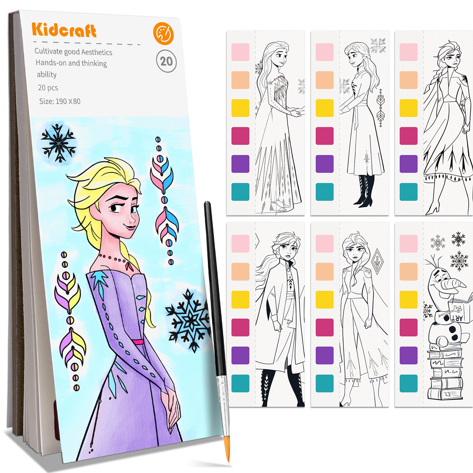 Kidcraft Paint with Water pocket book cover, mess-free coloring on the go.
