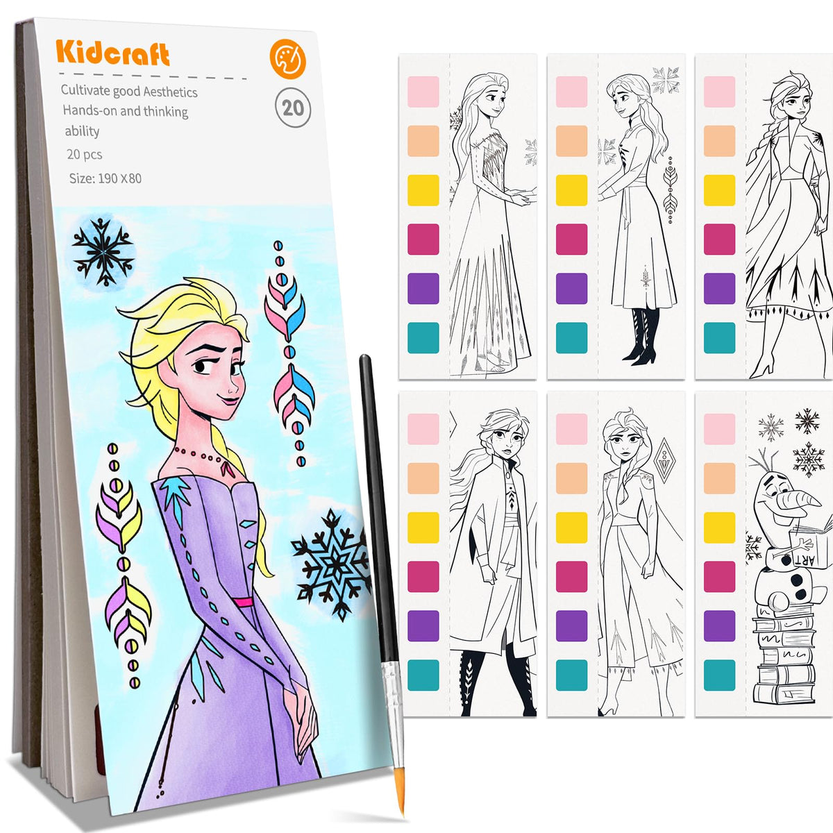 Kidcraft Paint with Water pocket book cover, mess-free coloring on the go.