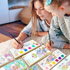 Kidcraft uses super thick paper to reduce bleeding during coloring.