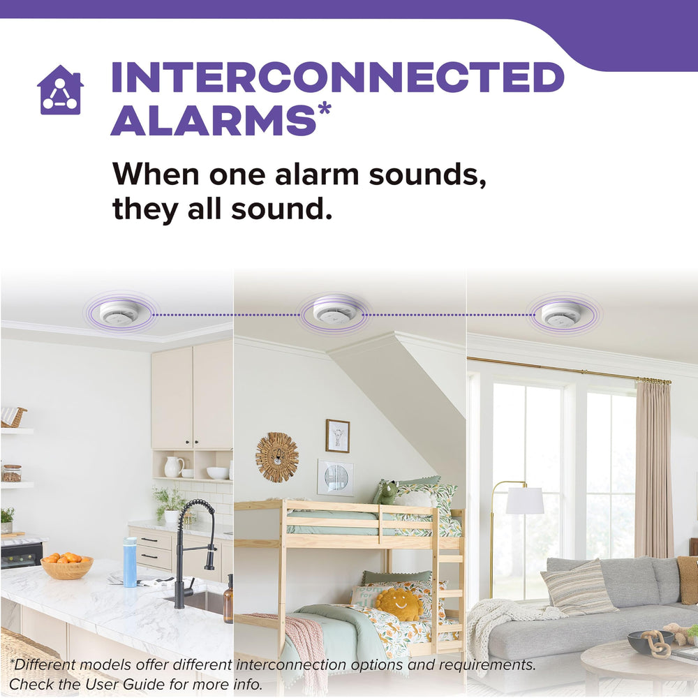 Kidde 120V hardwired unit ceiling-mounted for constant power
