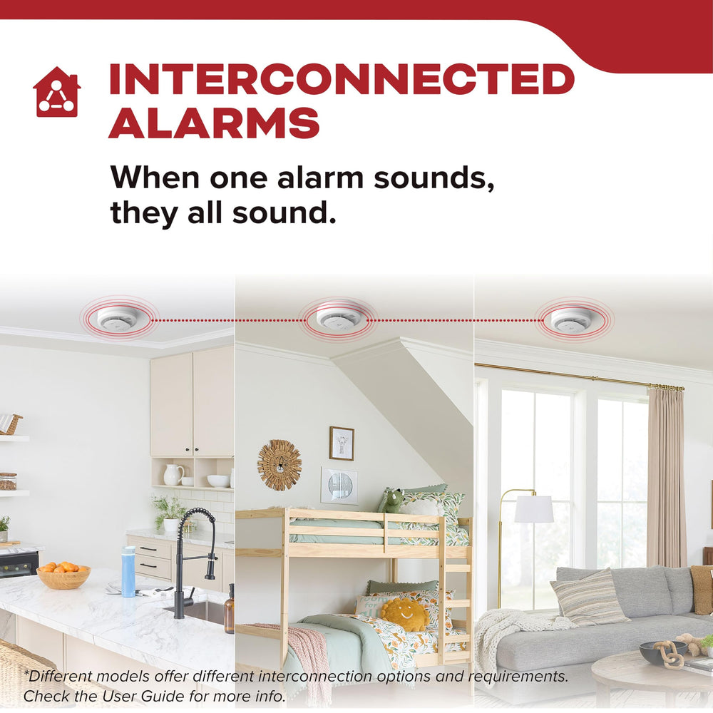 Kidde 20SAR smoke detector LED indicator bright red glow aids quick warnings.