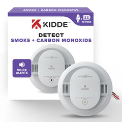 Kidde 30CUA10-V front view, ready for ceiling mounting and dual-sensing safety.