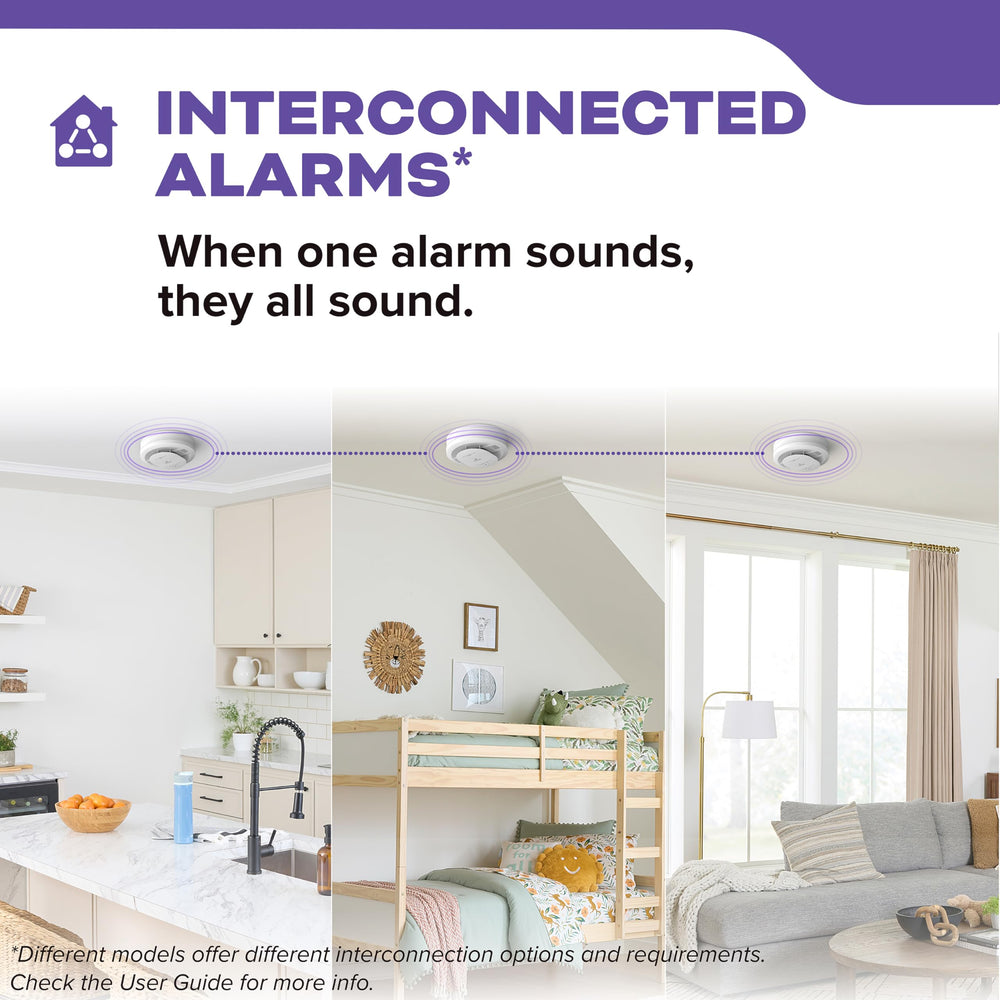 Smoke detection sensor on Kidde 30CUA10-V highlighting dual sensing capability.