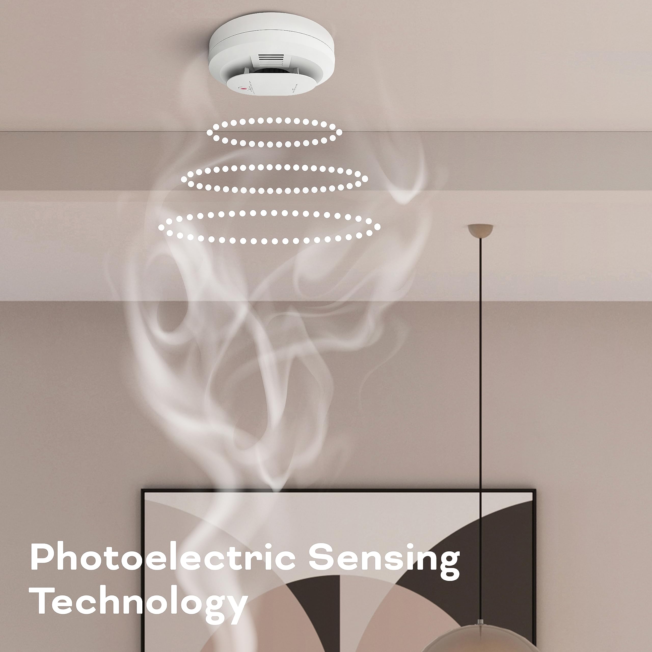 Kidde alarm audible 85dB with red LED indicators in action