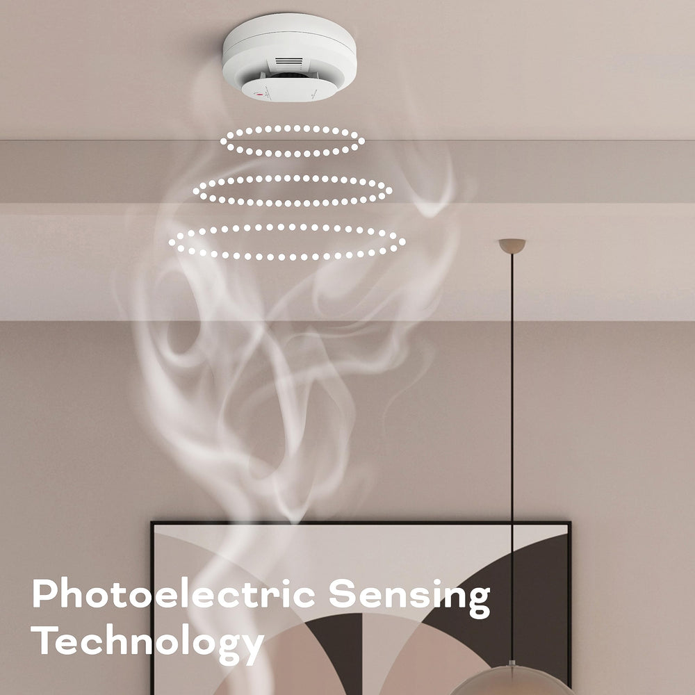 Kidde alarm audible 85dB with red LED indicators in action