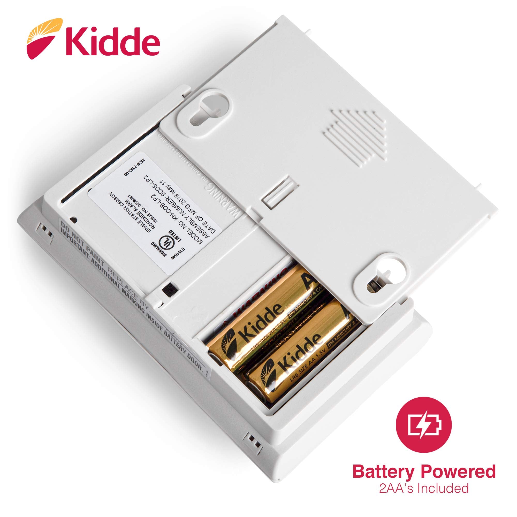Kidde 9CO5LP2 85 dB alarm indicating carbon monoxide