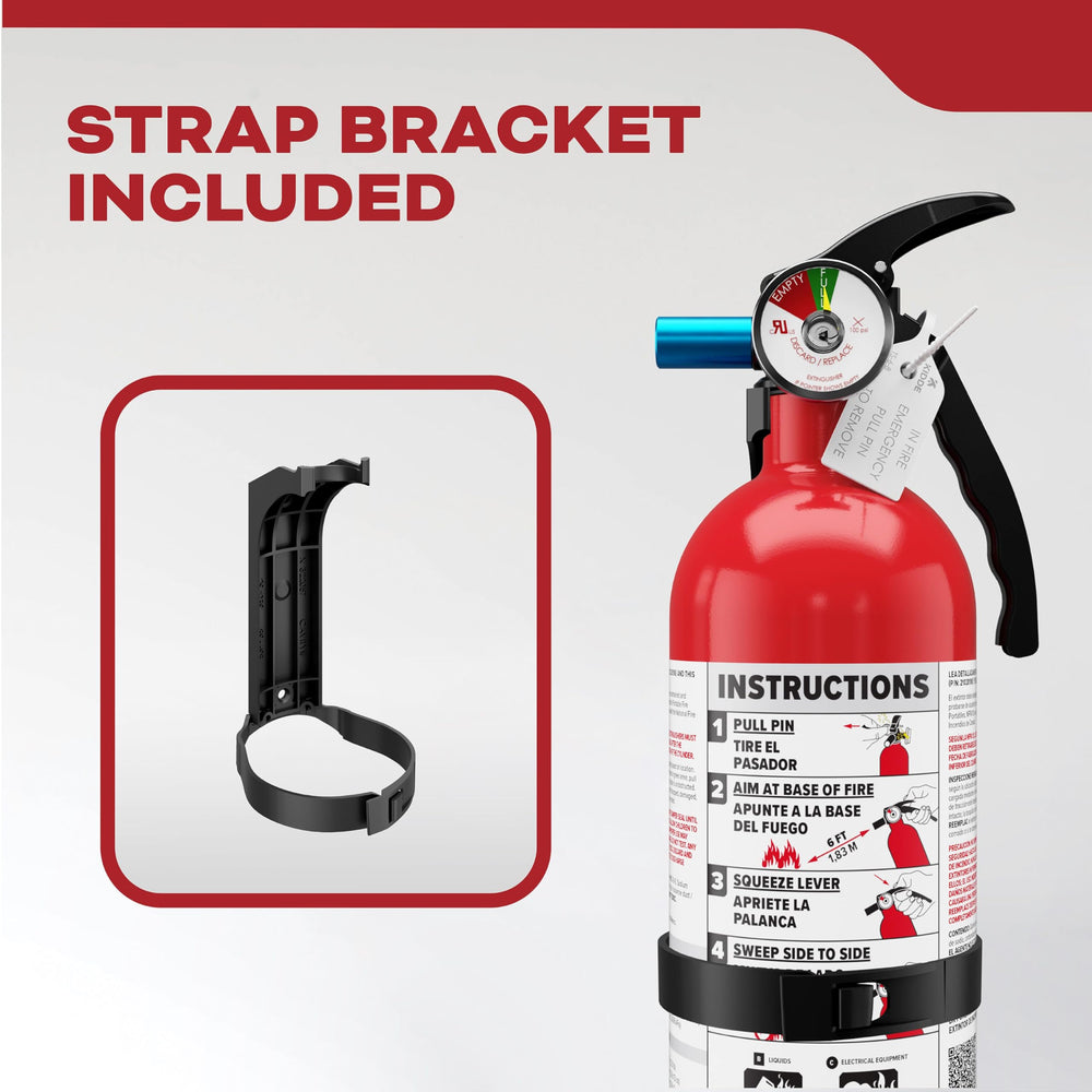 Operating pressure of 100 PSI on the Kidde Basic extinguisher ensures reliable performance.