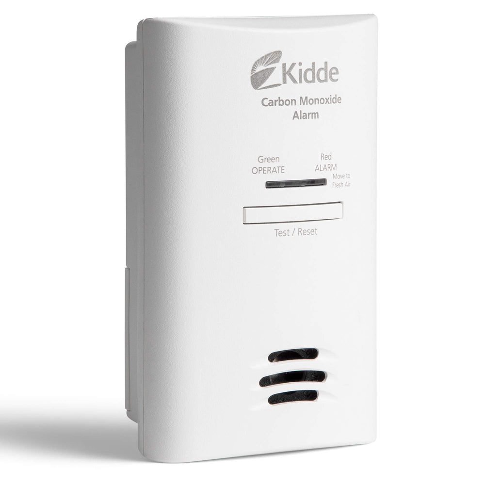 Kidde carbon monoxide detector plug-in with outlet and backup power, showing convenience and reliability