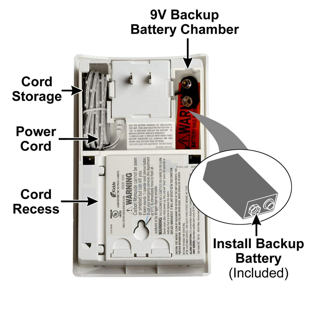 Kidde CO detector peak level memory recalls the highest CO reading.