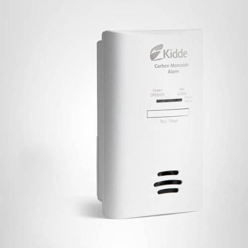 Kidde detector packaging and warranty visuals emphasizing long-term protection
