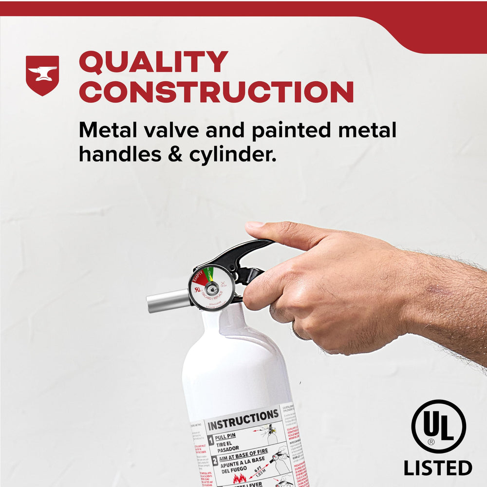 Kidde fire extinguisher discharge-8to12-seconds highlights rapid output capability.