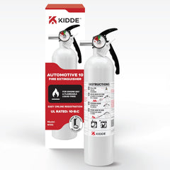 Kidde fire extinguisher vehicle-mount-bracket shown for quick roadside access during emergencies.