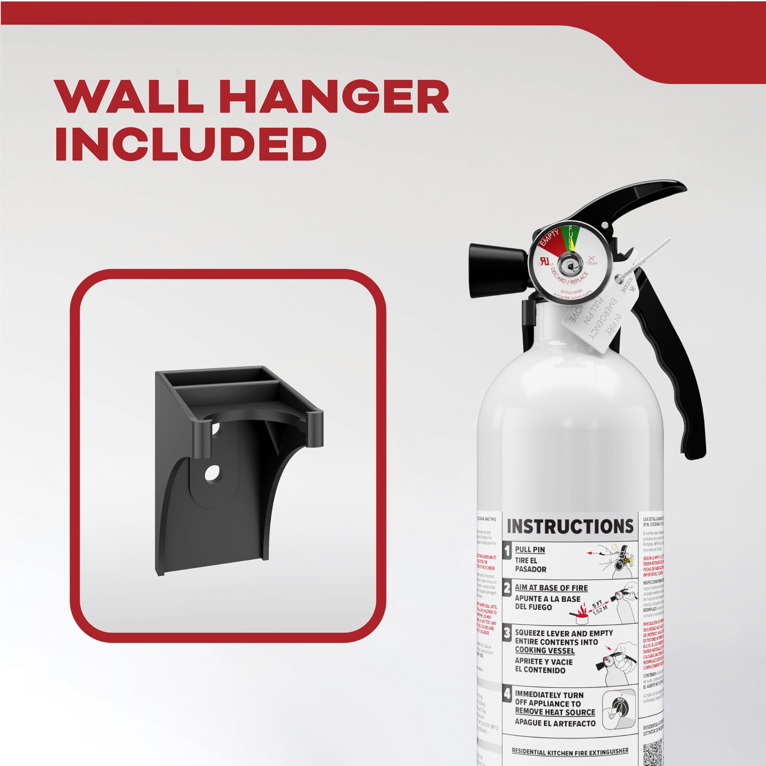 Kidde metal valve close-up highlights durable construction.
