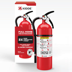 Kidde multipurpose fire extinguisher front view showing 3A40BC rating for home safety