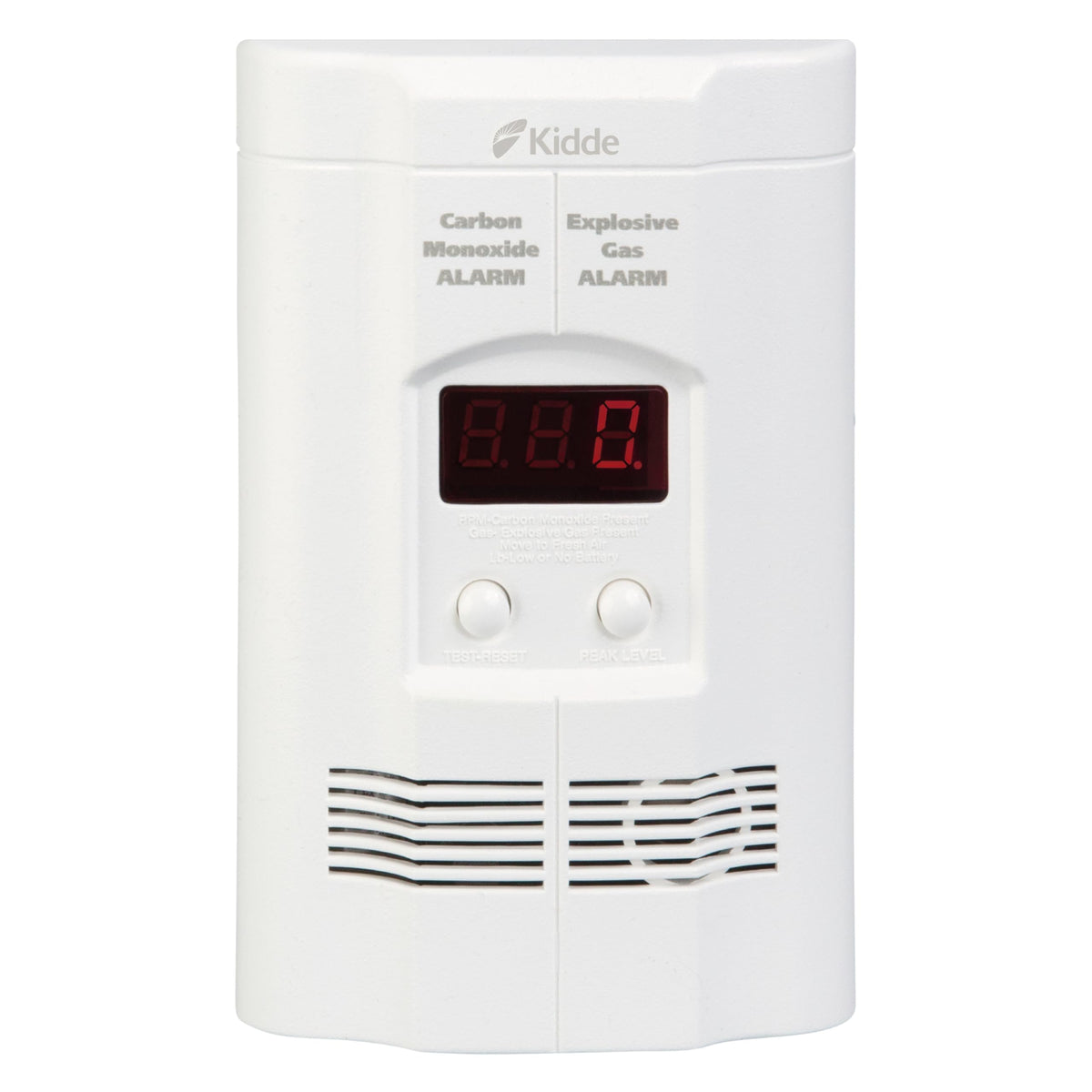 Kidde Nighthawk plug-in CO detector with digital display for quick CO reading.