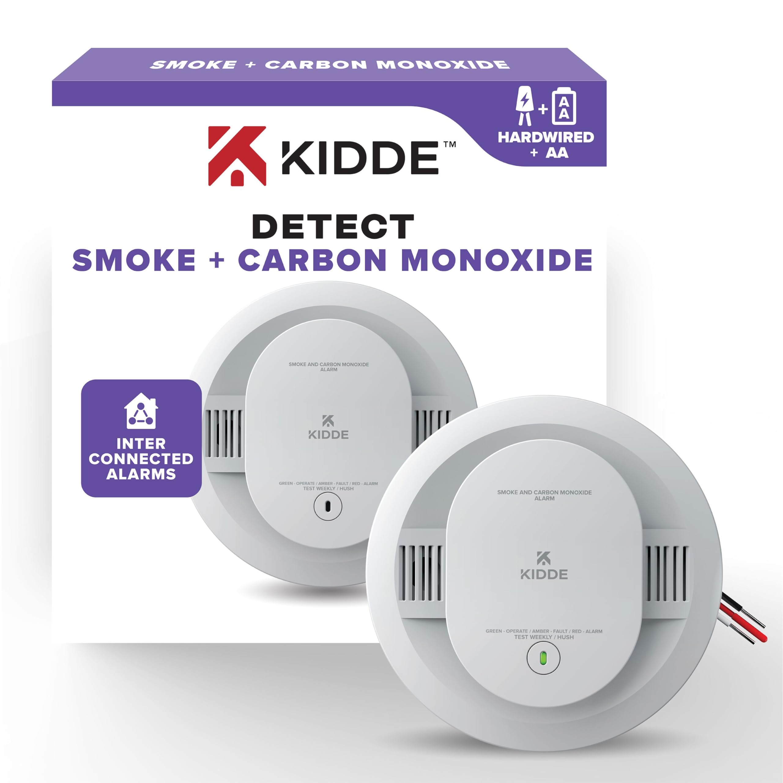 Kidde 30CUAR front view with 85 dB alarm for rapid warnings