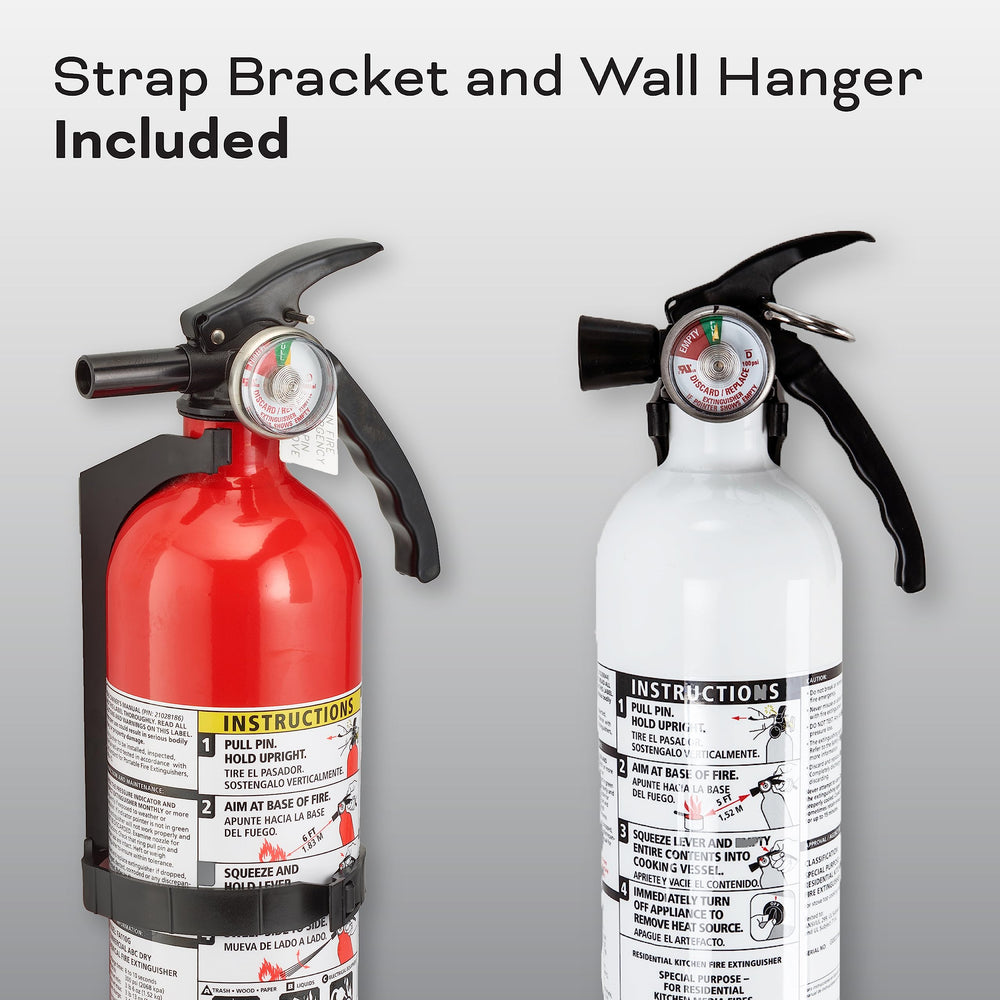 Kidde strap brackets included for secure storage