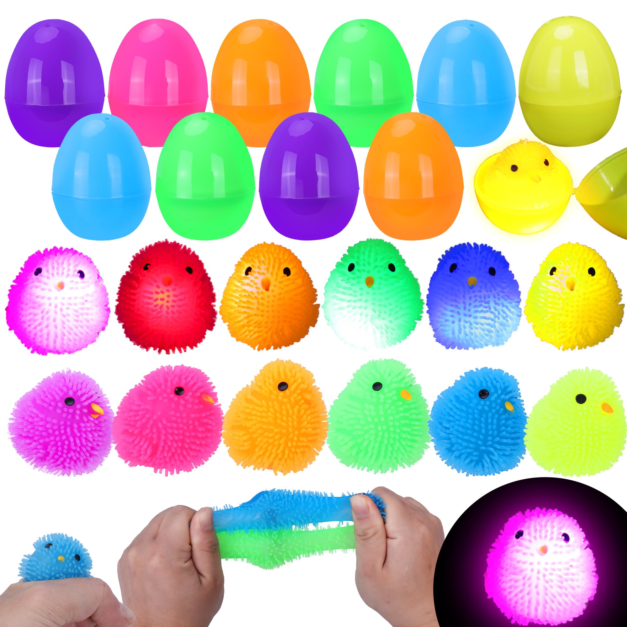 Kiddelo 24-pack Easter eggs for colorful gift baskets.
