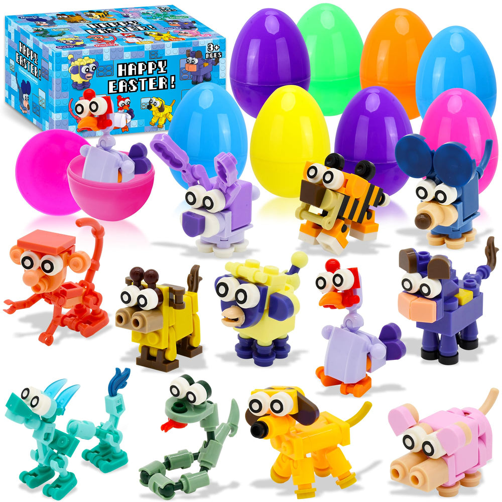 Kiddelo Zodiac Animal Building Block Egg with colorful animal figure for imaginative play