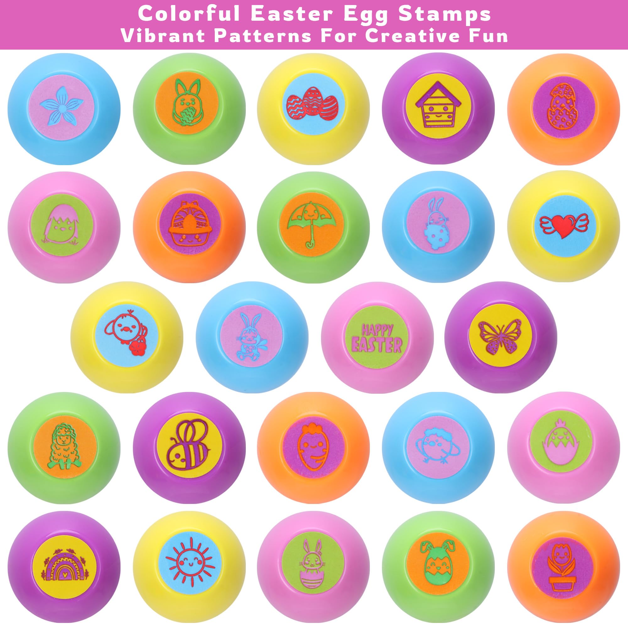 Kiddelo self-inking Easter stamps for quick, mess-free designs for kids.