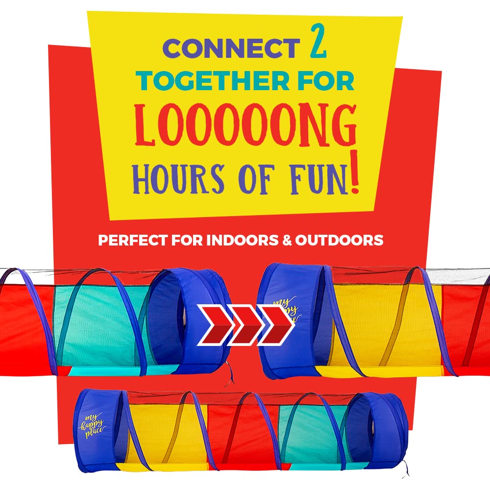 Kiddey play tunnel multicolor entrance promoting imaginative play.