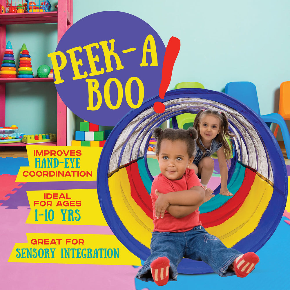 Kiddey play tunnel soft interior cushions knees during crawling.