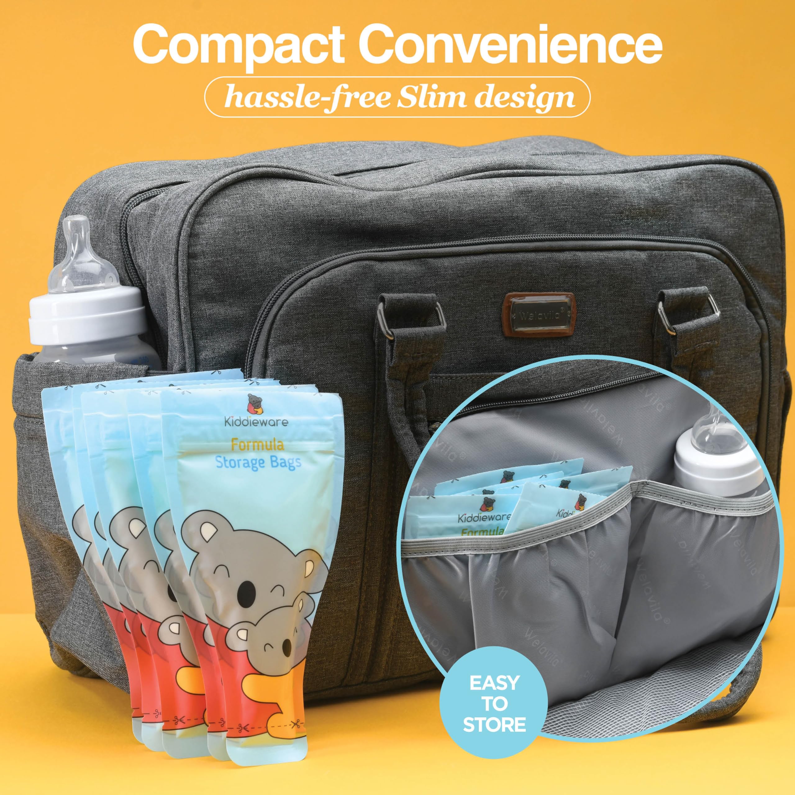 Kiddieware durable food-grade milk storage bags for busy parents