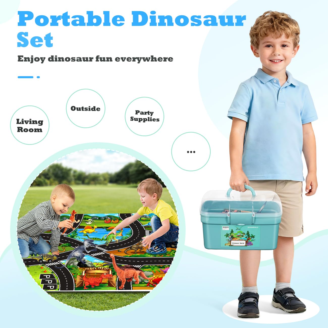 Kiddiworld durable storage case to organize pieces