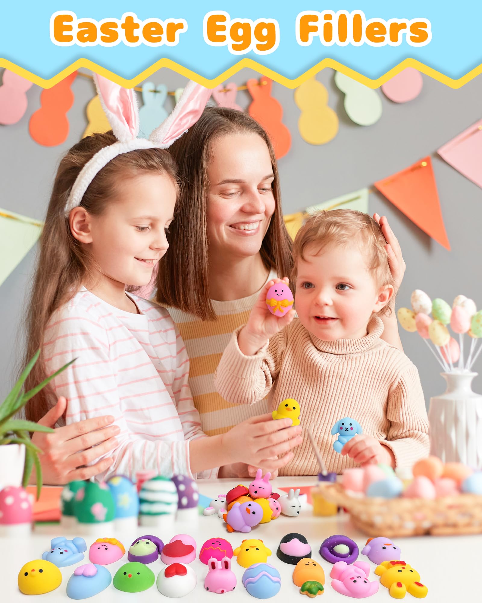 Kidific Easter squishy carrots pack, cute fillers for Easter egg hunts.