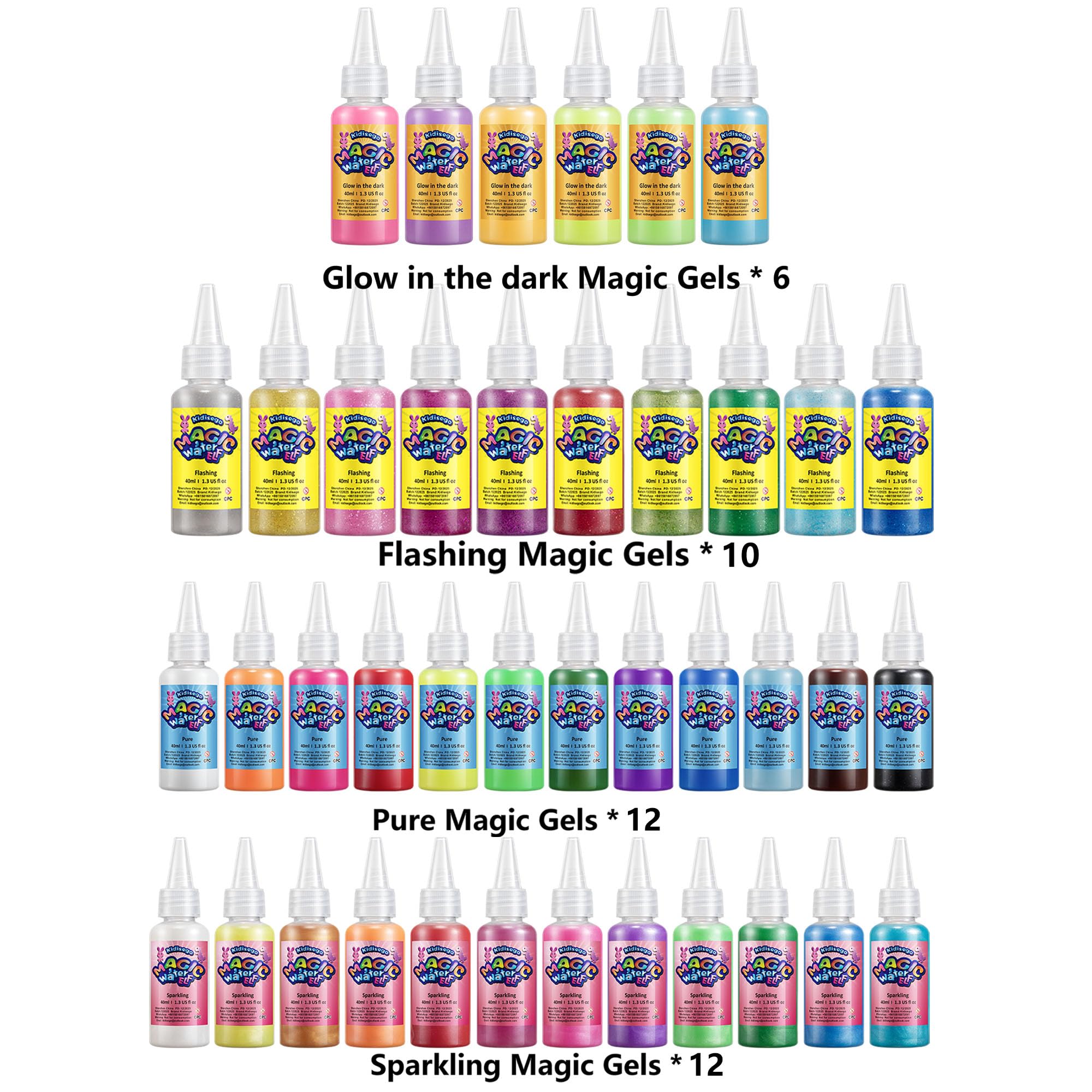 Kidisego Easy-demold finish yields vibrant, full, soft-bouncy gels.