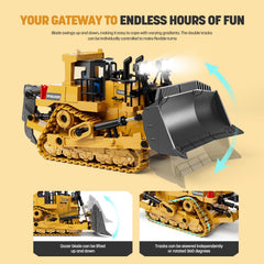 KIDMARKT metal RC Bulldozer right side for versatile play